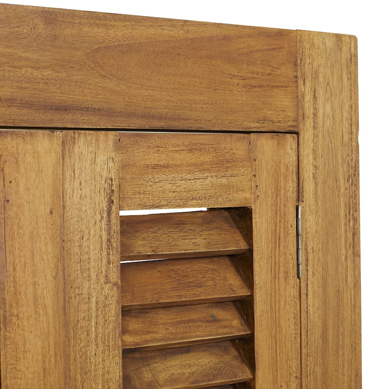 Wood Wall Mirror - Brown - Roche River Decor