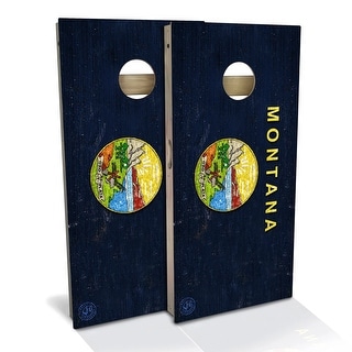 Montana Flag Outdoor Cornhole Board Set