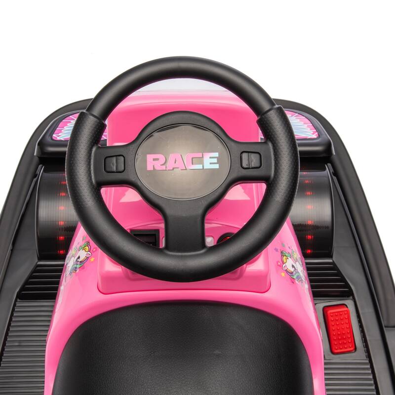 12V Kids Electric Bumper Car, Dual Motors, 360° Rotation, LED Flow Lights, Music, Horn & Fun Collision Effects for Ages 3-5