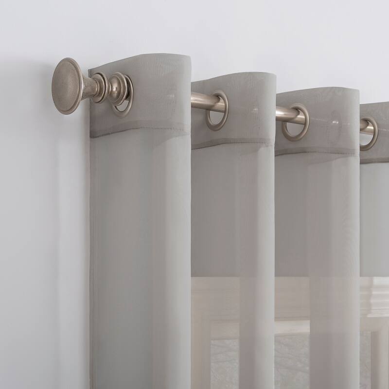 No. 918 Calypso Voile Sheer Grommet Curtain Panel, Single Panel