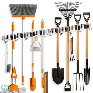 Broom Organizer Storage Tool Racks Stainless Steel - Bed Bath & Beyond ...