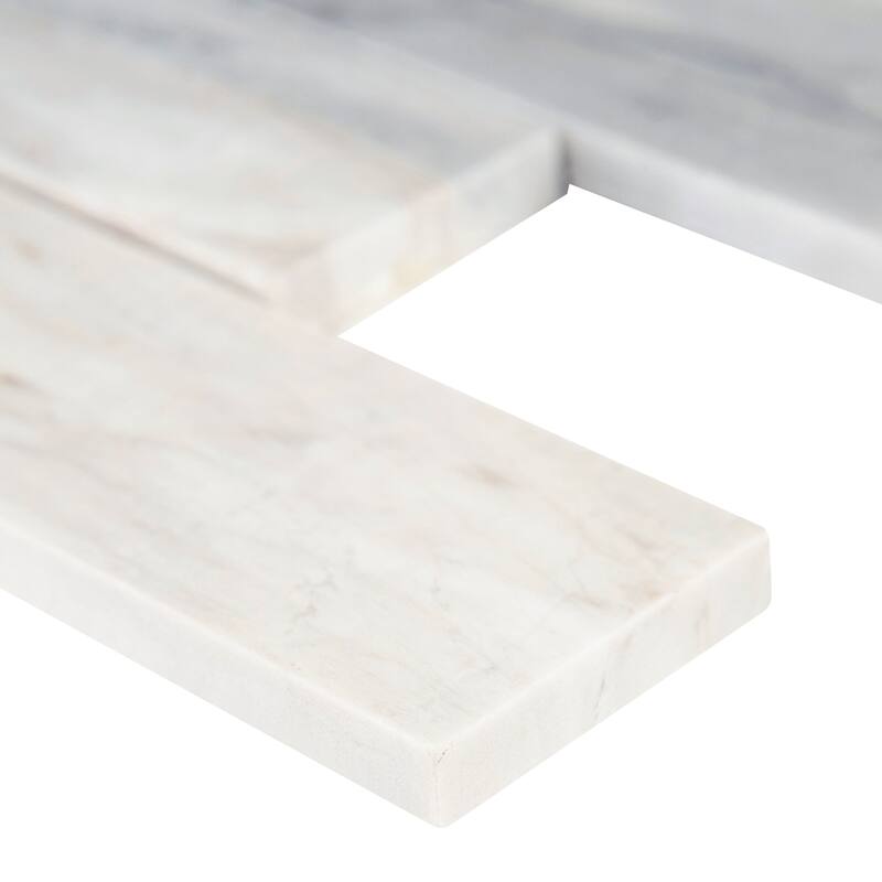 Ackland AKM-S-2X6SWP-CA 12" x 12" Marble Subway Floor and Wall Tile -