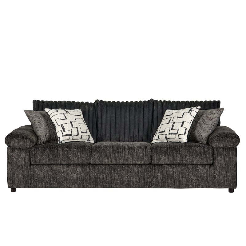 Roundhill Furniture Nason Wide Wale Corduroy Living Room 4-Piece Sofa Set