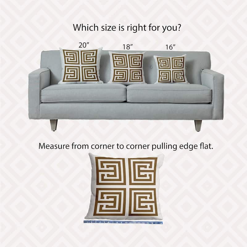 Greek Key Decorative Indoor Pillow