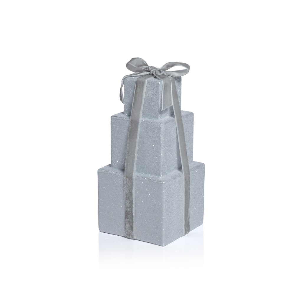 Stacked Presents Holiday Decorative Resin Figurine, 8.5" Tall