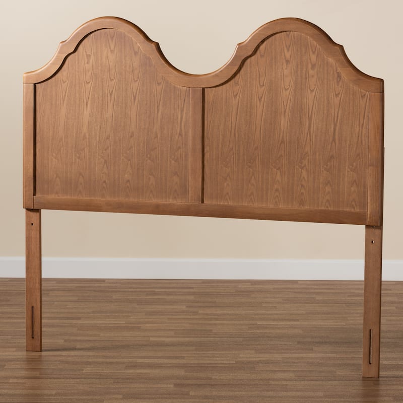 Tobin Vintage Classic Ash Walnut Wood Arched Headboard