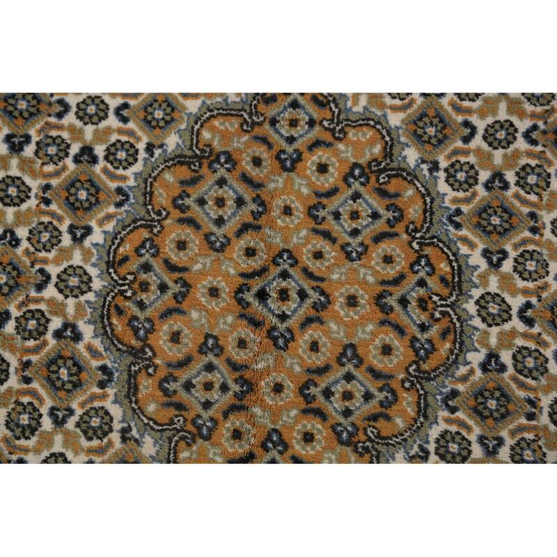 Black Geometric Tabriz Mahi Turkish Area Rug Machine Made Carpet - 6'9"x 9'6"