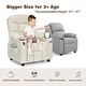 preview thumbnail 38 of 45, Costway Kids Youth Recliner Chair PU Leather w/Cup Holders & Side