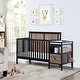 preview thumbnail 10 of 24, Suite Bebe Connelly 4-in-1 Crib and Changer Combo Black/Vintage Walnut