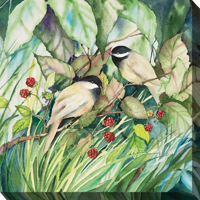 Chickadees Outdoor Art 24x24