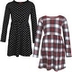 preview thumbnail 2 of 0, Hudson Baby Toddler Girl Cotton Dresses, White Tartan 6 Years - White Tartan