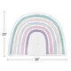 preview thumbnail 2 of 0, Pastel Rainbow Collection Accent Floor Rug (2'5" x 1'8") - Blush Pink, Purple, Teal, Blue and White - 2' x 3'