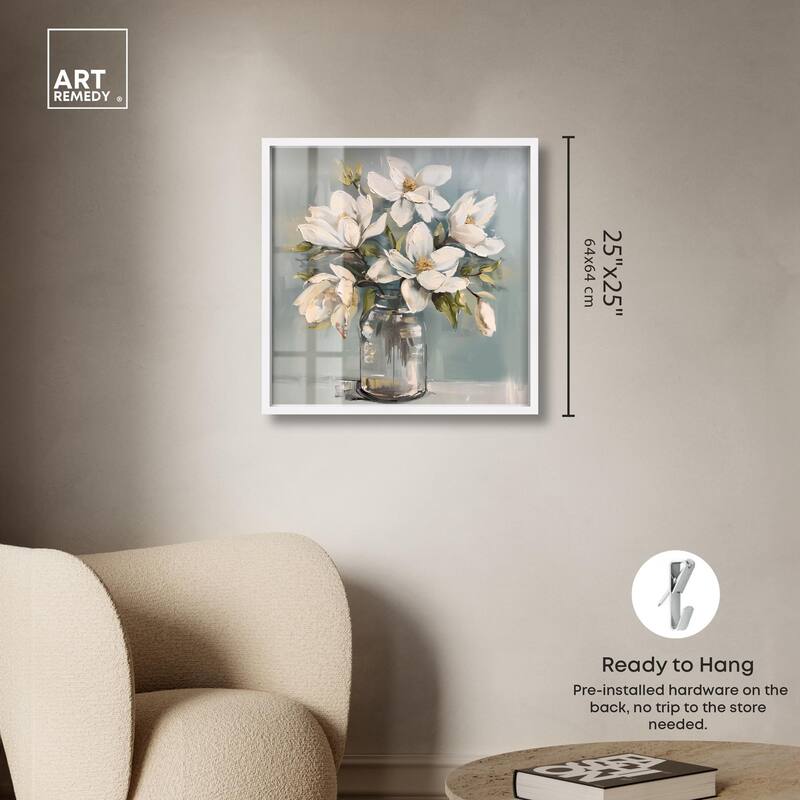 Prismatic Floral and Jar Shadowbox by Art Remedy