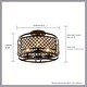 preview thumbnail 5 of 8, Modern Matte Black Crystal Semi-Flush Mount