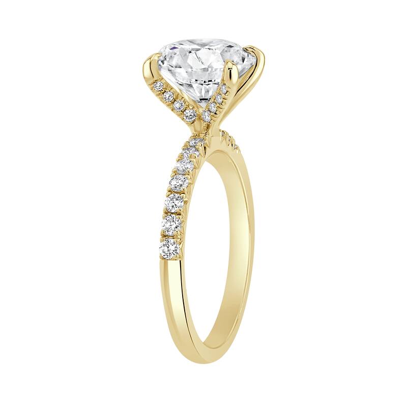 Auriya 14k Gold 5 2/4ctw Round Lab grown Nature's Inspired Diamond Engagement Ring (E-F VS)