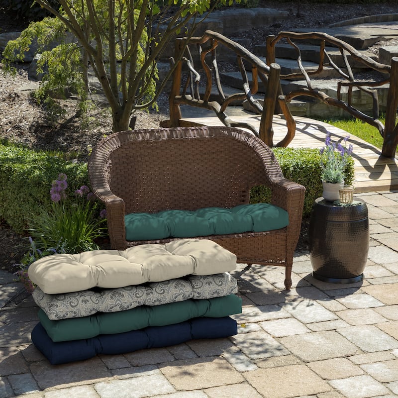 ARDEN Outdoor Wicker Settee Cushion - 18"L x 41.5"W - 18"L x 41.5"W