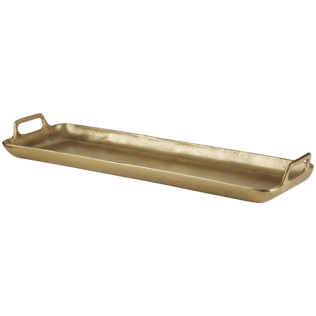 Posy Contemporary Gold Tray - 24" W x 8" D x 2.6" H