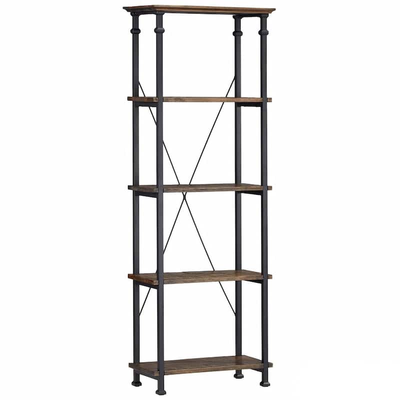 Myra Vintage Industrial Rustic 26-inch Bookcase by iNSPIRE Q Classic - Bistro Brown