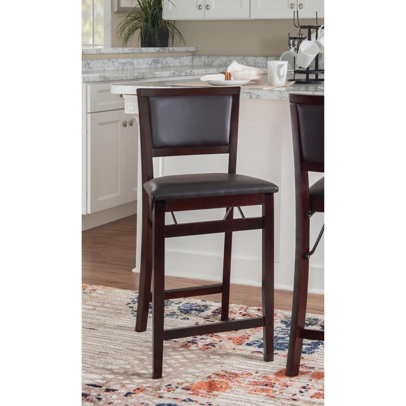 Aldersey Espresso Folding Counter Stool