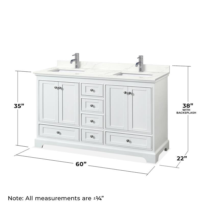 Wyndham Collection WCS202060D-QTZ-UNSM58 Deborah 60" Free Standing