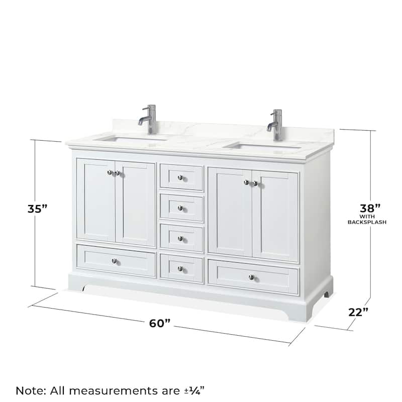 Wyndham Collection WCS202060D-QTZ-UNSMXX Deborah 60" Free Standing