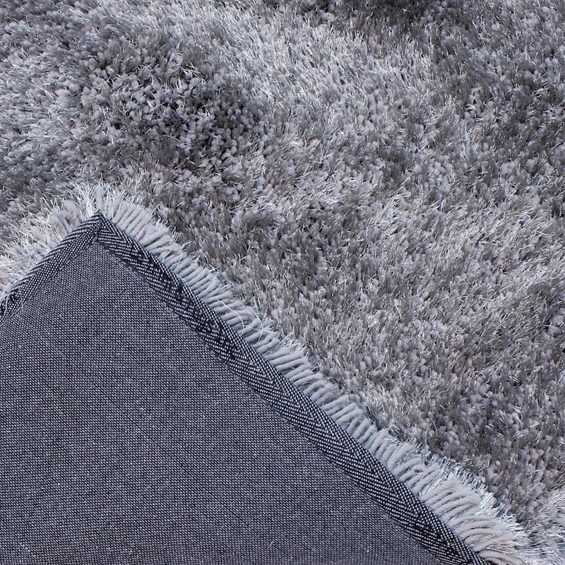 RugBerry Light Gray Shag Area Rug Shaggy Fluffy Soft Thick Pile