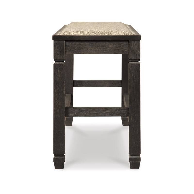 Signature Design by Ashley Tyler Creek Antique Black Upholstered Counter Height Bench