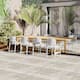 Option Light Wood Finish and White Chairs