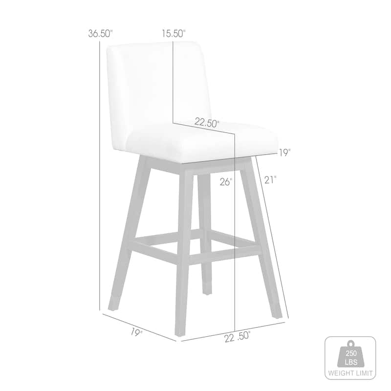 Basila Upholstered Bar or Counter Height Swivel Barstool