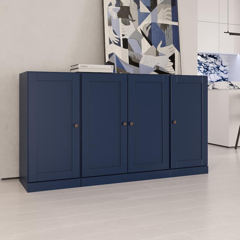 Palace Imports 100% Solid Wood 65" Sideboard with Shaker Doors, 2-Drawers & Adjustable Shelves