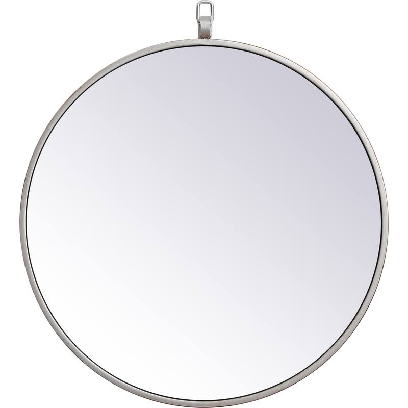 Elegant Lighting Eternity 18" Diameter Circular Beveled Metal Framed - Silver