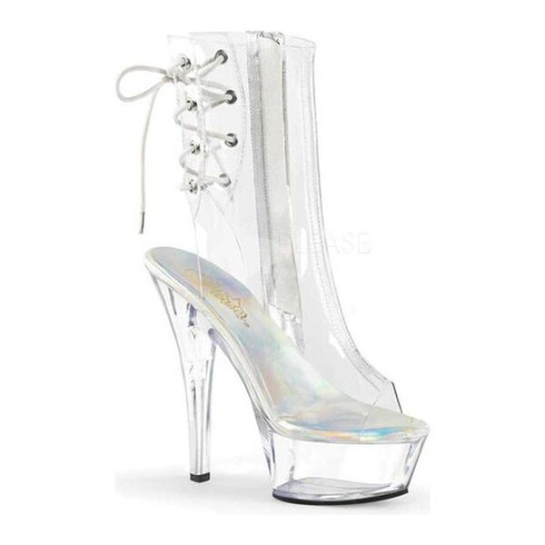 clear pleaser boots