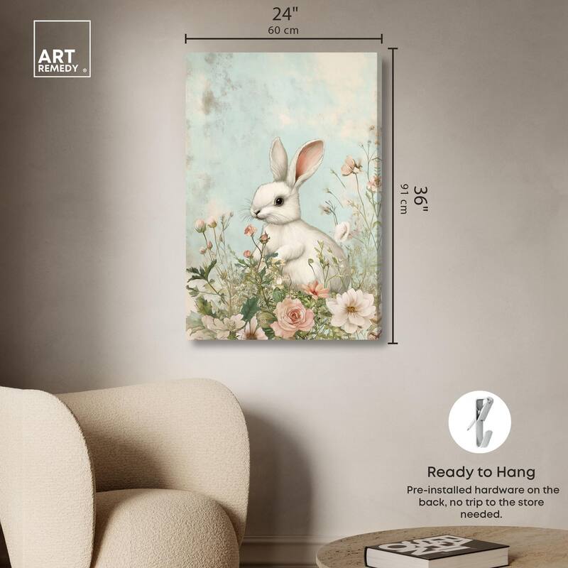 Easter Bunny Canvas by Art Remedy, Gallery Wrapped