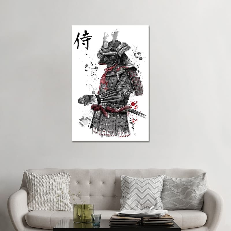 iCanvas "Samurai Sumi-E" by Antonio Camarena Canvas Print - 48x32x1.5