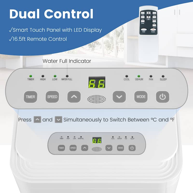 3-in-1 Portable Air Conditioner 5000 BTU (8000 BTU ASHRAE) AC Unit