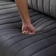 preview thumbnail 43 of 51, 2 Piece Living Room Sofa Set, Velvet Upholstered, Solid Manufactured Frame, Reversible Cushions, Metal Feet, Flared Armrests