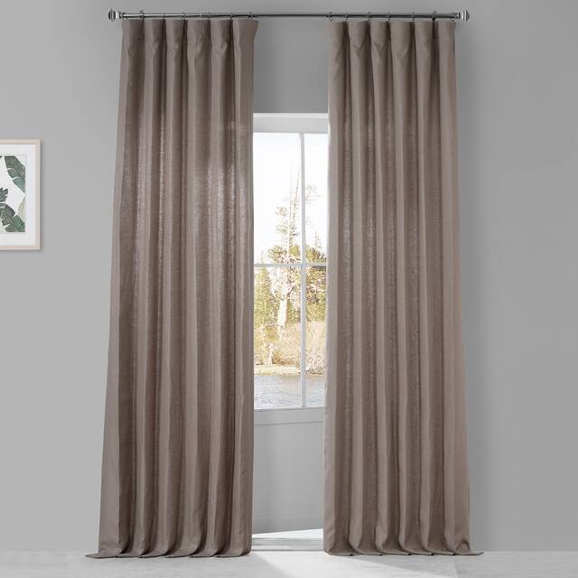 Exclusive Fabrics French Linen Lined Curtain Panel (1 Panel)