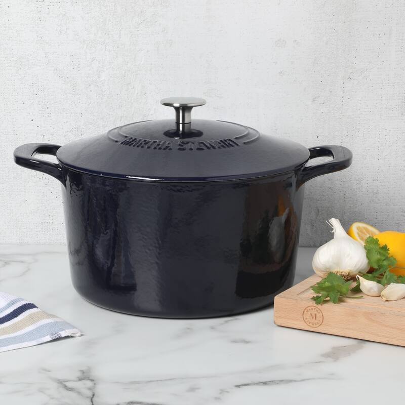 Martha Stewart Gatwick 7 QT Enamel Cast Iron Dutch Oven