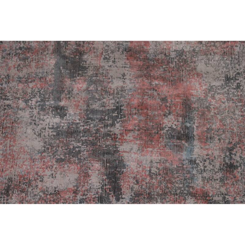 All-Over Abstract Modern Area Rug Hand-Knotted Wool Carpet - 5'3" x 6'10"