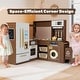 preview thumbnail 19 of 28, Costway Corner Play Kitchen with Lights & Sounds Wooden Toy Kitchen - See Details