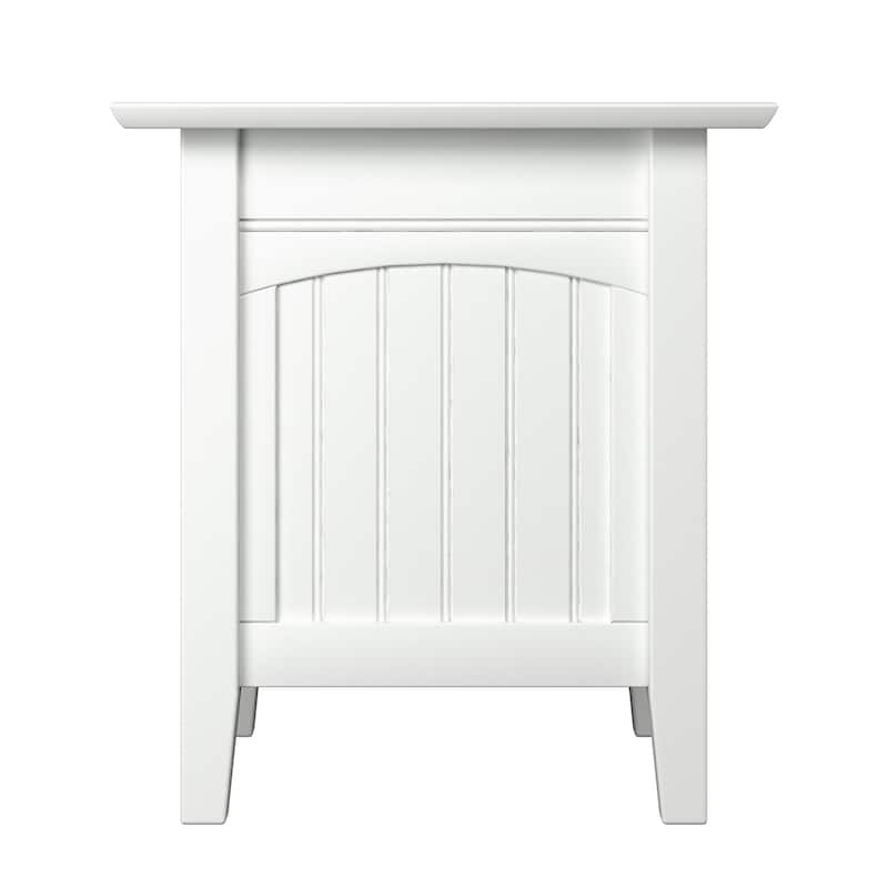 AFI Nantucket End Table with Built-in Charger in White