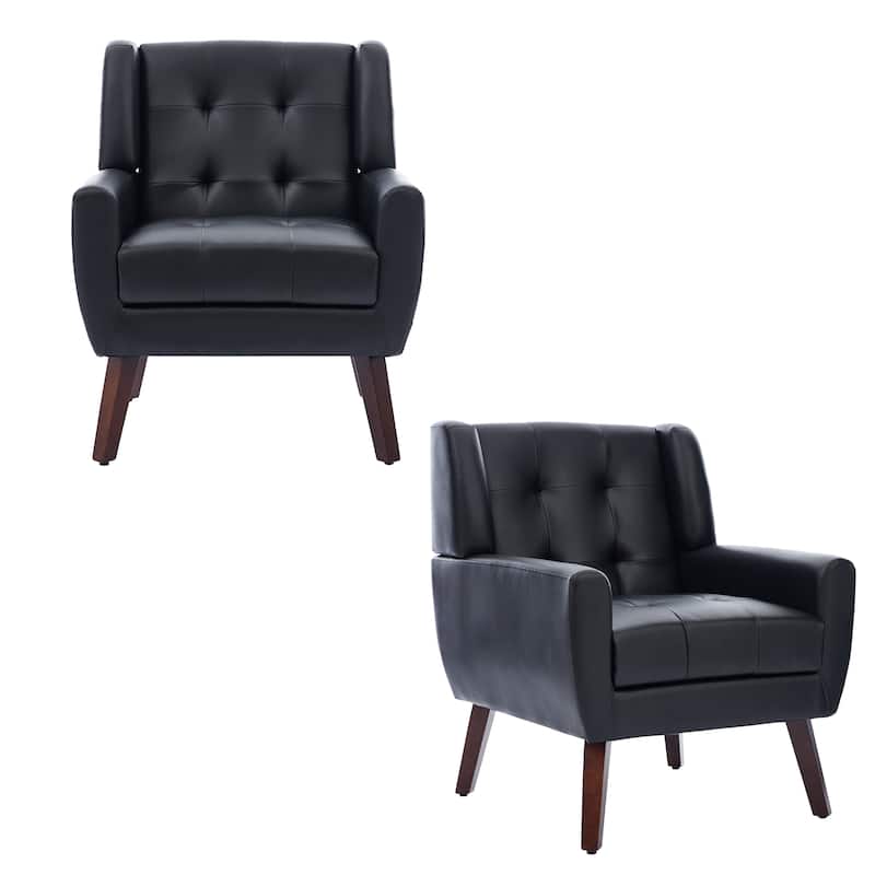 Tufted Arm Chair Upholstered Lounge Chair(Set of 2)