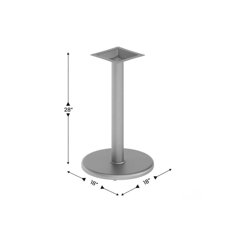18" Round Restaurant Table Base with 3" Dia. Table Height Column - 18"D x 18"W x 28"H