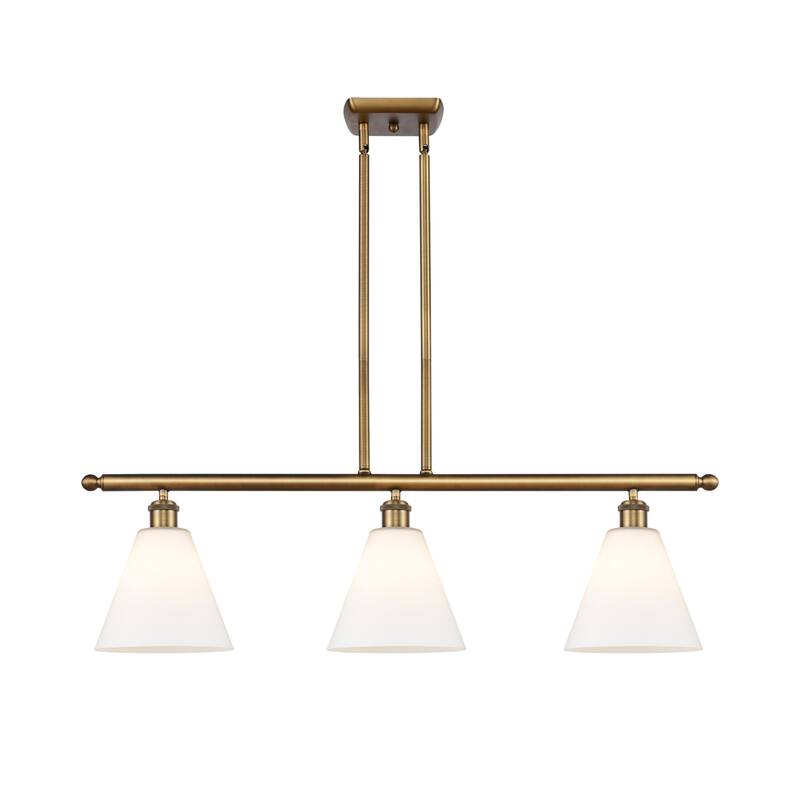Innovations Lighting 516-3I-11-36 Berkshire Linear Berkshire 3 Light - Brushed Brass / Matte White