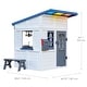preview thumbnail 3 of 31, Teamson Kids Issac Wooden Playhouse with Colorful Overhang, Flower Box and Bench