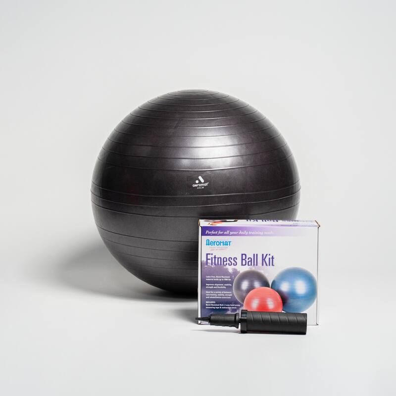 Aeromat Burst-Resistant Fitness Ball Kit - Purple - 65 cm