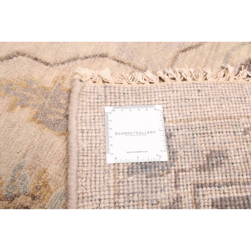 ECARPETGALLERY Hand-knotted Finest Agra Jaipur Light Grey Wool Rug - 8'0 x 11'3