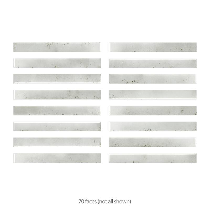 Merola Tile Scottsdale Light Grey 1-7/8" x 17-3/4" Porcelain Floor and Wall Tile