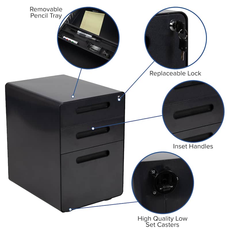 Office Set-Adjustable Computer Desk, Ergonomic Mesh Office Chair, Filing Cabinet