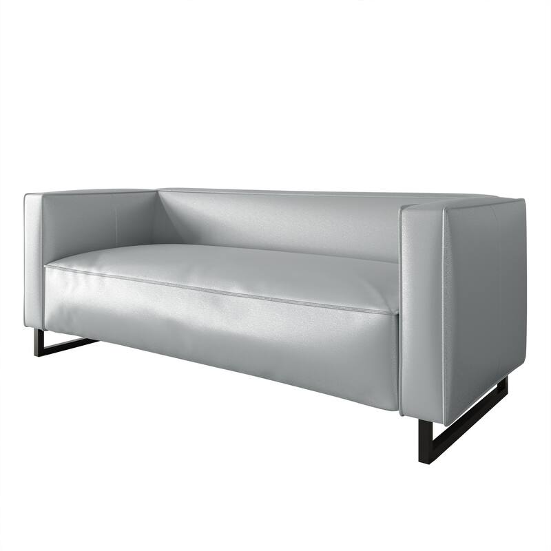 CraftPorch Mid Century Modern 2- Pieces Upholstered Living Room Set - Silver - 2 Piece